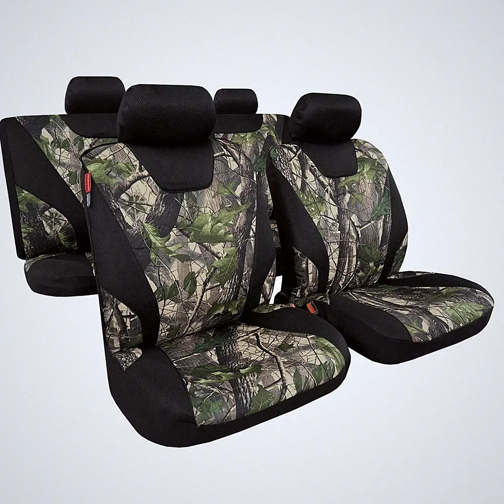 For GMC Canyon Crew Cab 2007-2018 Car Seat covers Full Set Mesh Canvas 9PCS