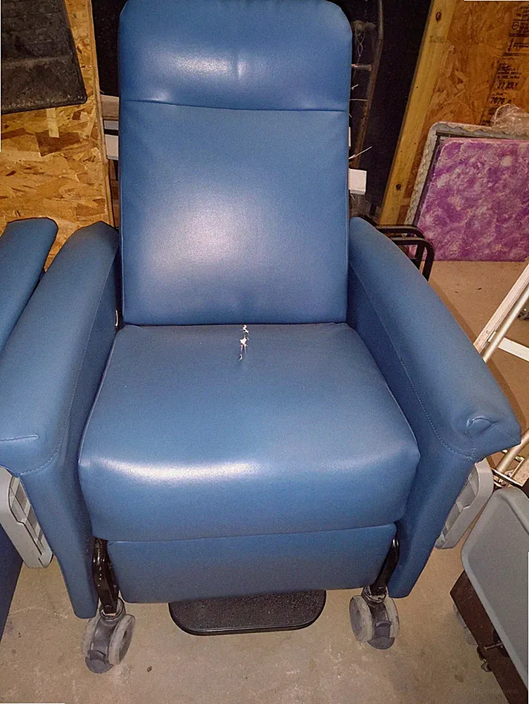 Heated Massage Recliner ,Blue In Color
