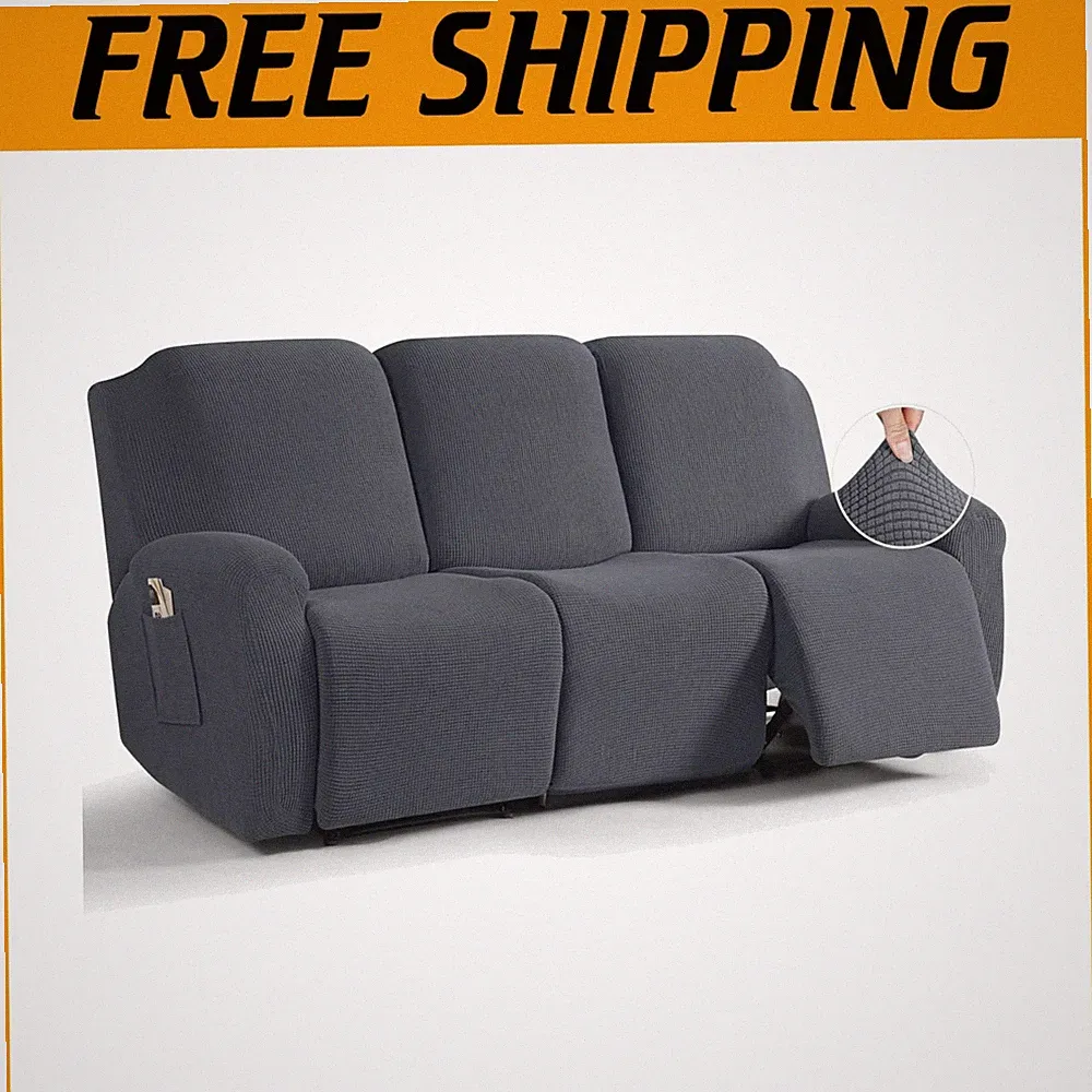 Stretch Recliner Sofa Covers - 8-Piece Set