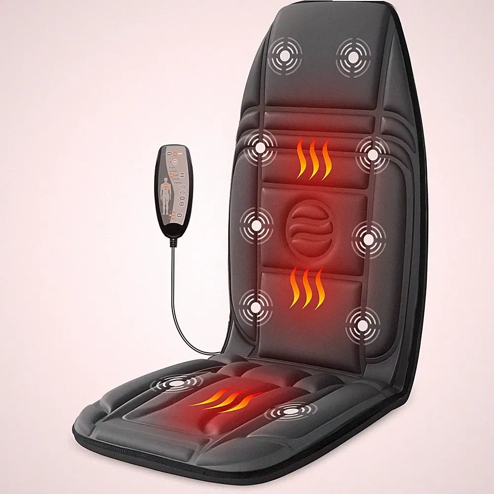 Vibration Back Massager with Heat, Massage Chair Pad with 10 Vibration Motors...