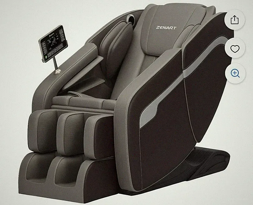 ZENART Full Body Zero Gravity Massage Chair Recliner Black Faux Leather
